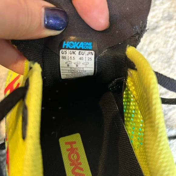 Hoka One One ProFly+ Vibrant Yellow Running Shoes Size 8 - Picture 3 of 11